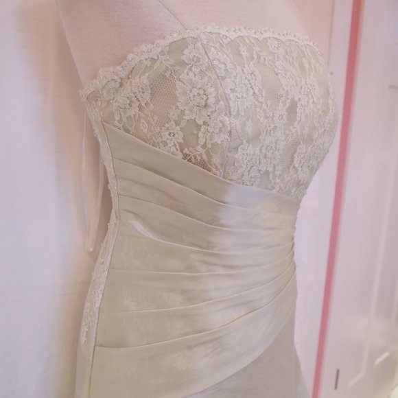 Jade by Jasmine Taffeta/Lace Strapless Gown NEW Sz. 10 - Picture 6 of 9